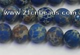 CDE1041 15.5 inches 6mm round matte sea sediment jasper beads