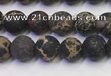 CDE1046 15.5 inches 6mm round matte sea sediment jasper beads