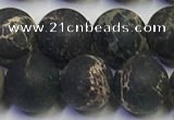 CDE1048 15.5 inches 10mm round matte sea sediment jasper beads