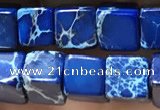 CDE1116 15.5 inches 8*8mm cube sea sediment jasper beads