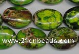 CDE118 15.5 inches 15*20mm oval dyed sea sediment jasper beads