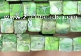 CDE1205 15.5 inches 4.5mm - 5mm cube sea sediment jasper beads