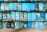 CDE1224 15.5 inches 2.5*4mm heishi sea sediment jasper beads