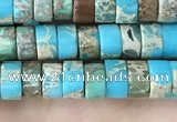 CDE1233 15.5 inches 3*6mm heishi sea sediment jasper beads