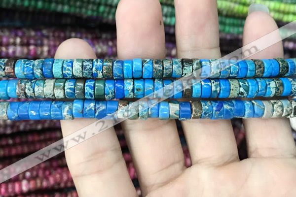 CDE1234 15.5 inches 3*6mm heishi sea sediment jasper beads
