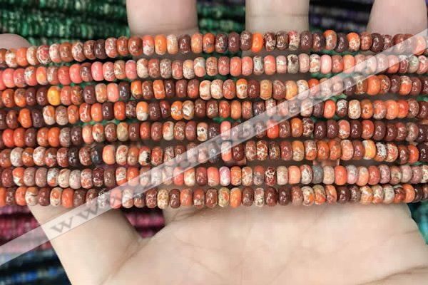 CDE1251 15.5 inches 2.5*4mm rondelle sea sediment jasper beads