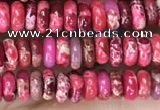 CDE1253 15.5 inches 2.5*4mm rondelle sea sediment jasper beads