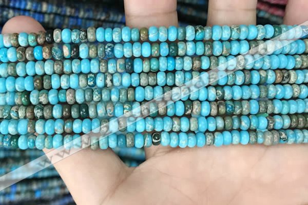 CDE1254 15.5 inches 2.5*4mm rondelle sea sediment jasper beads