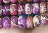 CDE1263 15.5 inches 4*6mm rondelle sea sediment jasper beads