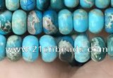 CDE1265 15.5 inches 4*6mm rondelle sea sediment jasper beads