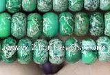 CDE1267 15.5 inches 4*6mm rondelle sea sediment jasper beads