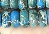 CDE1281 15.5 inches 6*10mm rondelle sea sediment jasper beads