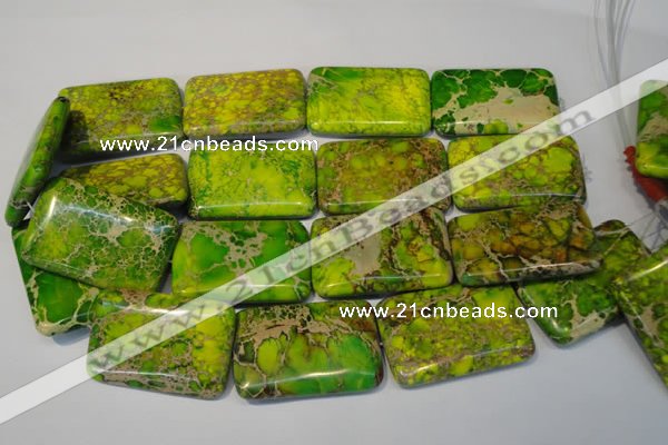 CDE130 15.5 inches 30*45mm rectangle dyed sea sediment jasper beads