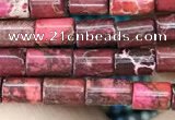 CDE1301 15.5 inches 4*6mm tube sea sediment jasper beads