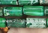 CDE1331 15.5 inches 6*12mm tube sea sediment jasper beads