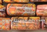 CDE1350 15.5 inches 8*16mm tube sea sediment jasper beads