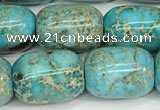 CDE1364 15.5 inches 13*18mm drum sea sediment jasper beads wholesale