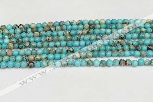 CDE1366 15.5 inches 4mm round sea sediment jasper beads wholesale