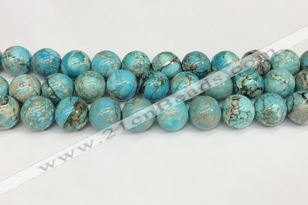 CDE1372 15.5 inches 16mm round sea sediment jasper beads wholesale