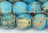 CDE1379 15.5 inches 10mm round matte sea sediment jasper beads