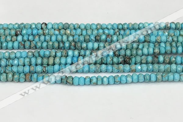 CDE1395 15.5 inches 2.5*4mm faceted rondelle sea sediment jasper beads