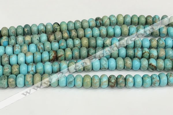 CDE1401 15.5 inches 5*8mm rondelle sea sediment jasper beads