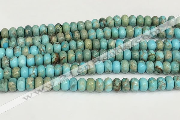 CDE1401 15.5 inches 5*8mm rondelle sea sediment jasper beads