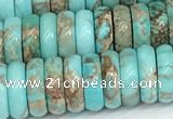 CDE1404 15.5 inches 3.5*10mm rondelle sea sediment jasper beads
