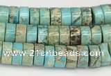 CDE1407 15.5 inches 3*6mm heishi sea sediment jasper beads wholesale