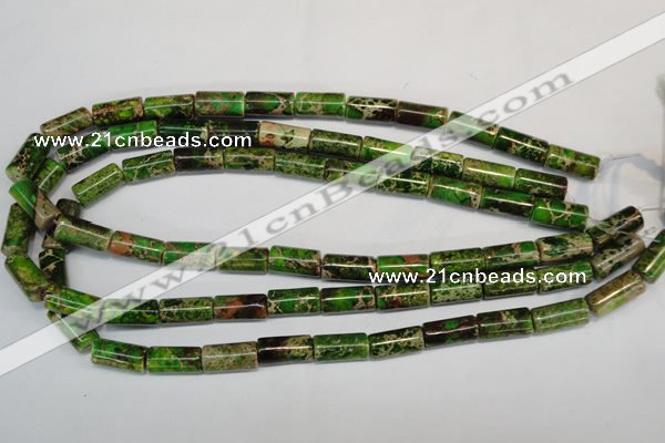 CDE141 15.5 inches 8*17mm tube dyed sea sediment jasper beads