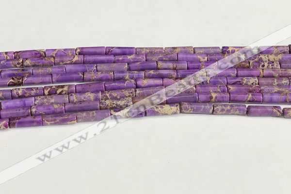 CDE1421 15.5 inches 4*13mm tube sea sediment jasper beads wholesale