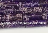 CDE1422 15.5 inches 4*13mm tube sea sediment jasper beads wholesale