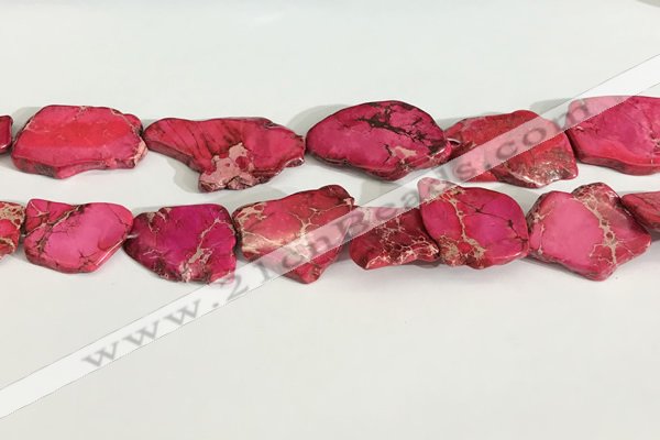 CDE1433 25*35mm - 35*45mm freefrom sea sediment jasper slab beads