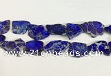 CDE1437 25*35mm - 35*45mm freefrom sea sediment jasper slab beads