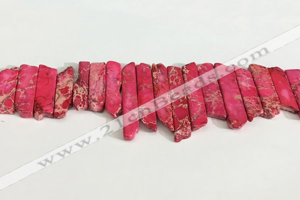 CDE1452 Top drilled 8*15mm - 10*60mm sticks sea sediment jasper beads