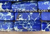 CDE1491 15.5 inches 4*13mm cuboid synthetic sea sediment jasper beads