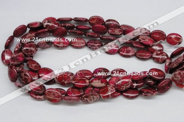 CDE15 15.5 inches 15*20mm oval dyed sea sediment jasper beads