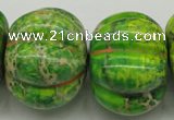 CDE150 15.5 inches 25*34mm pumpkin dyed sea sediment jasper beads