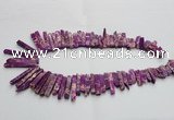 CDE1511 Top drilled 5*15mm - 6*55mm sticks sea sediment jasper beads