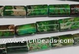 CDE167 15.5 inches 8*16mm tube dyed sea sediment jasper beads