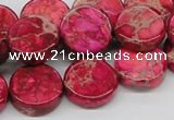 CDE17 15.5 inches 16mm coin dyed sea sediment jasper beads