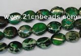 CDE179 15.5 inches 8*10mm oval dyed sea sediment jasper beads