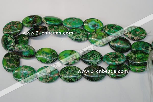 CDE186 15.5 inches 22*30mm oval dyed sea sediment jasper beads