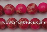 CDE2015 15.5 inches 12mm round dyed sea sediment jasper beads