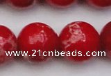 CDE2032 15.5 inches 24mm round dyed sea sediment jasper beads