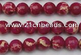 CDE2034 15.5 inches 6mm round dyed sea sediment jasper beads