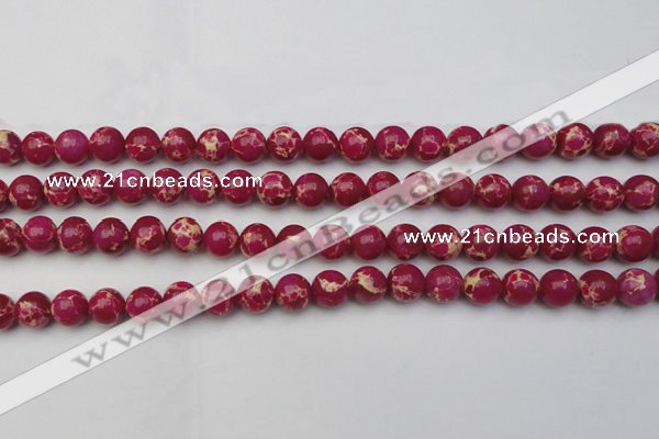 CDE2035 15.5 inches 8mm round dyed sea sediment jasper beads