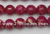 CDE2036 15.5 inches 10mm round dyed sea sediment jasper beads