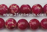 CDE2037 15.5 inches 12mm round dyed sea sediment jasper beads