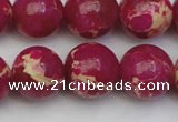 CDE2039 15.5 inches 16mm round dyed sea sediment jasper beads